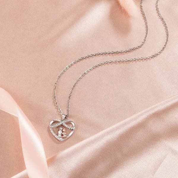 Mormor Barnbarn Halsband med Kort - Jag Älskar Dig För Evigt