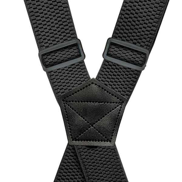 Kraftige sorte seler - 3,8 cm i X-form med plastikclips_ry