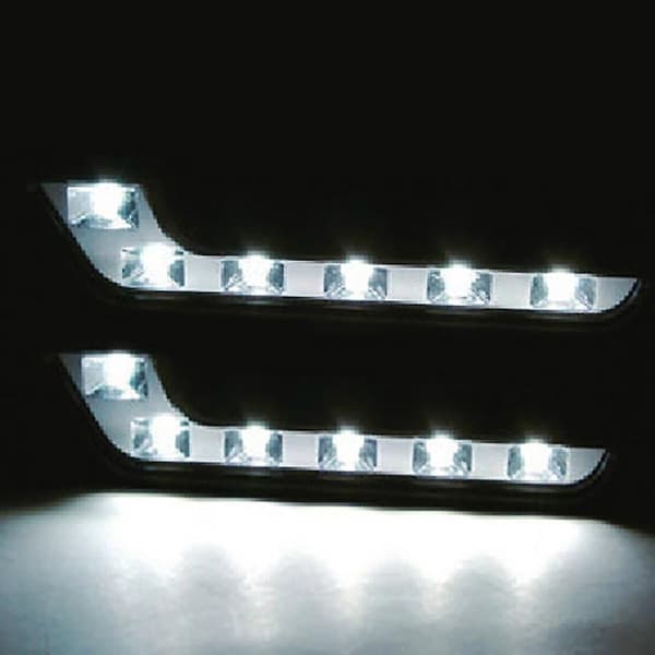 2x 12V Super Lyse DRL LED Dagkjørelys For Biler Auto Vanntette LED Kjørelys Tåkelys