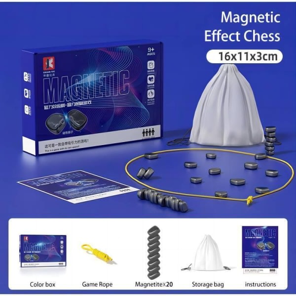 2023 ferromagnetiskt magnetiskt schackspel Interaktivt brädspel med plastmagneter NY julklapp till barn