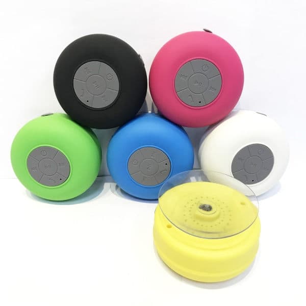 Vedenpitävä Bluetooth-kaiutin imukupilla (keltainen)