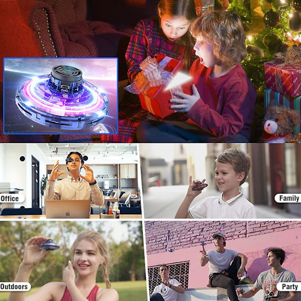 UFO Fingertupp Oppgradering Flygende Spinner Dekompresjonsleketøy for Voksne og Barn (Blå)