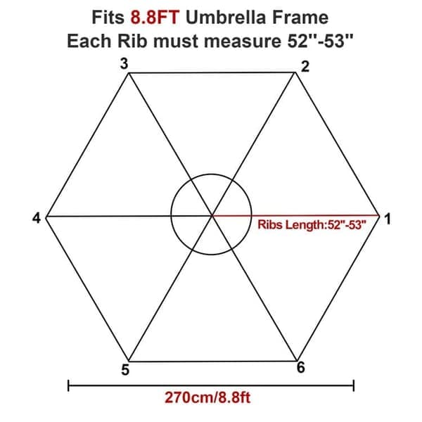 Reservedug til Parasol 2,7 m – UV-beskyttelse, Vandtæt, Perfekt til Have og Terrasse