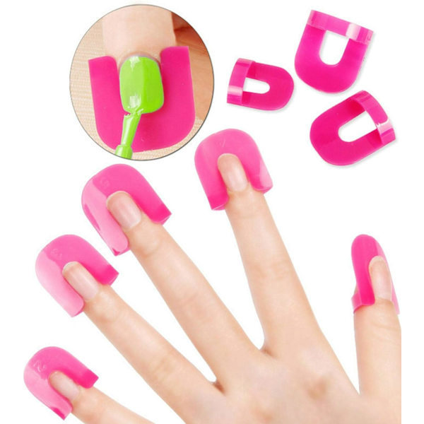 QU) Nagellacksskydd, 26 st spillskydd, plastskydd, nagellacksmall, återanvändbar, spillskydd