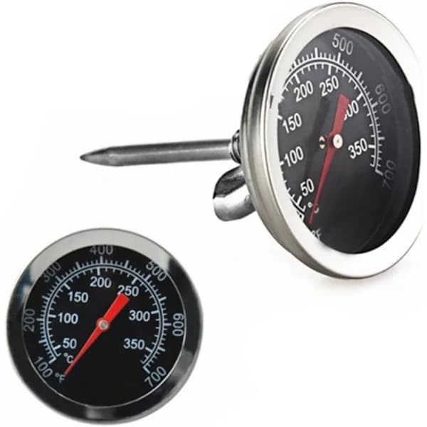 Ovntermometer i rustfrit stål BBQ Grill Røgetermometer