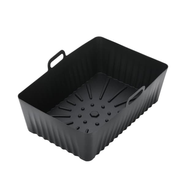 2 kpl Airfryer-astia uunikintailla Silikoni Musta