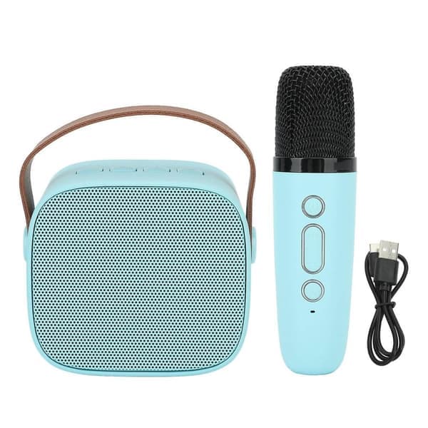 Bærbar Bluetooth Karaoke-højttaler med 1 trådløs mikrofon