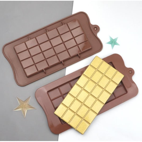 Stor Chokoladebar Silikoneform Brun brown
