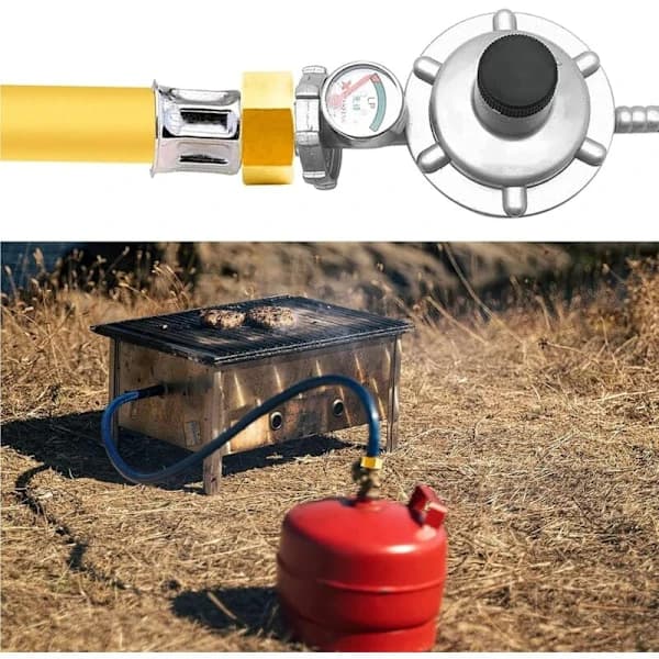 Messing Gasadapter Sæt 1/2 Til 1/4 3/4 Gevindforbindelse Med Tætningsringe Til Campingovne Griller Og Gaskomfurer