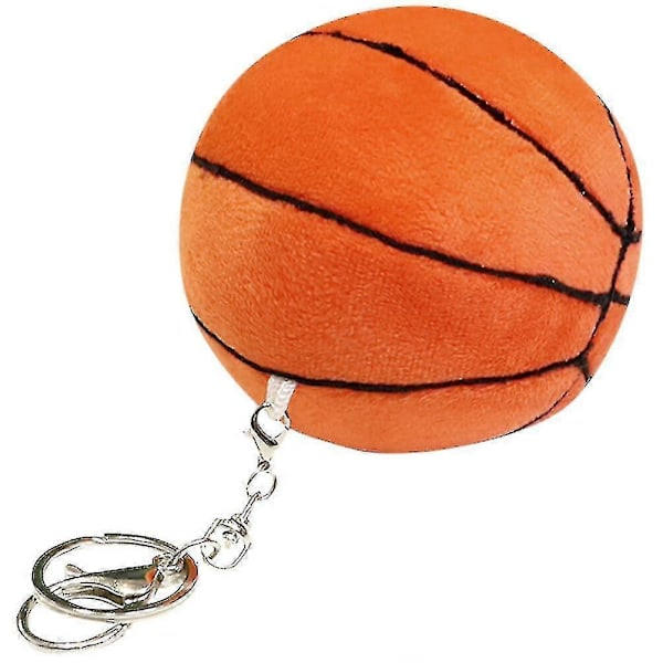 Fluffy Basketball Nøglering i Plys Basketball Nøglering Dekoration Basketball Nøglering-DF
