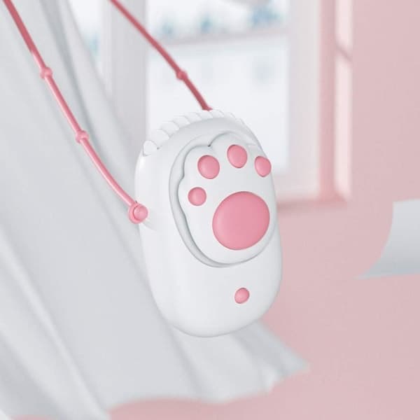 Katttass Hængende Hals Mini Ventilator - Hvid