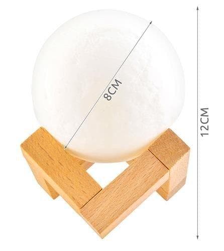 Månelampe / Natlampe - Genopladelig - 3D
