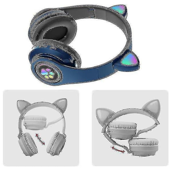 Trådløse Hovedtelefoner til Børn Bluetooth 5.0 Katteøre Headset
