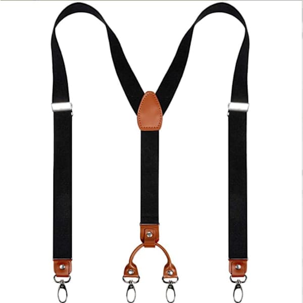 Herrebredde 6 Clip elastisk justerbar robust metalklemme (sort)