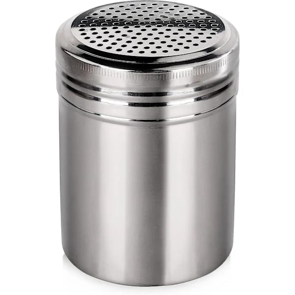 Saltstrøer i rustfritt stål for salt, sukker, krydder og pepper