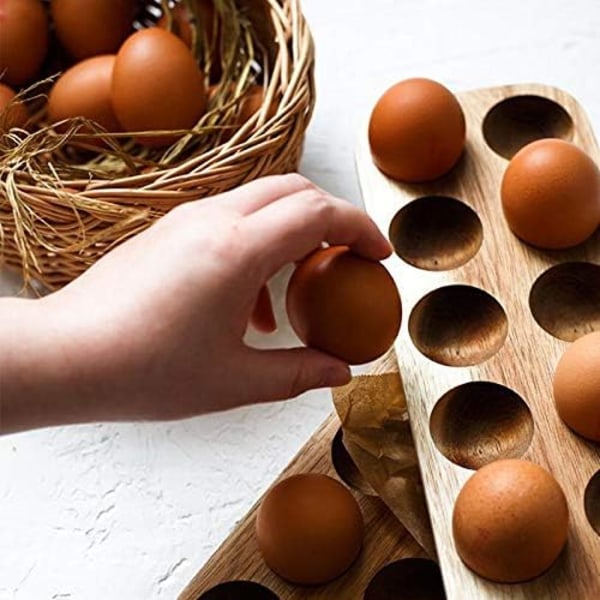 [QD] Eggbrett i tre med 12 hull for benkeplate/bord/kjøleskap