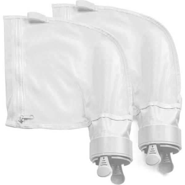 QU/Sedimentpåsar lämpliga för Polaris 280 och 480 robotpoolrengörare. 2-pack förstärkta filterpåsar i nylon med Zip K13-blixtlås