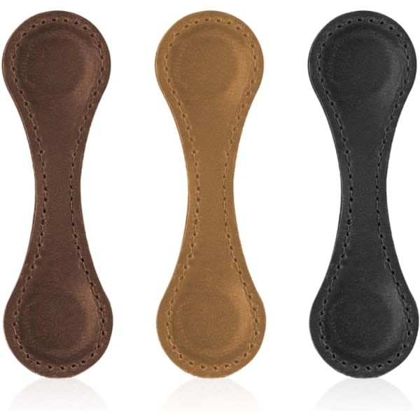 3 kpl Nahkaisia Magneettisia Kirjanmerkkejä, 10x3 cm Kaksipuolisia Magneettisia Kirjanmerkkejä Lukemiseen, Magneettiset Kirjamerkit Sivun Säilyttämiseen P...˜QD