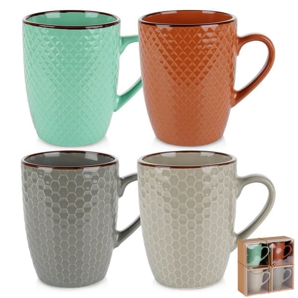 Keramiske krus 400 ml 4 stk.
