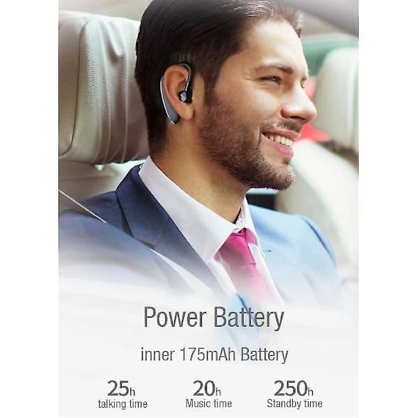 F900 Mini Ørekrok Trådløs Bluetooth-kompatibel 5.0 Hodetelefon Bil Handsfree Samtale Hodetelefoner Rød