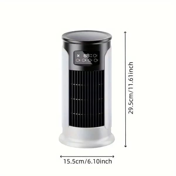 3-i-1 Bærbar Luftkøler – Aircondition, Luftfugter & Ventilator med Atmosfære-Lys – USB Bærbar Luftfugter