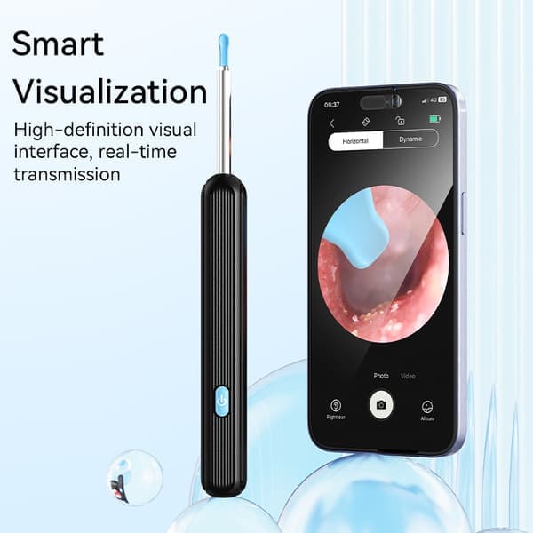 Ear Wax Removal Kit - Ear Wax Removal Endoscope - Smart Ear Cleaner with Camera - Black