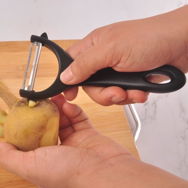[QD] 2 stk. Y-formede kartoffelskrællere i rustfrit stål, perfekt skræller til køkkenet