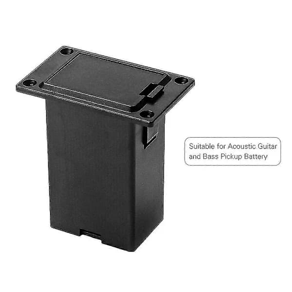 9V Batteriholder Rum til Akustisk Guitar Bas Pickup Sort