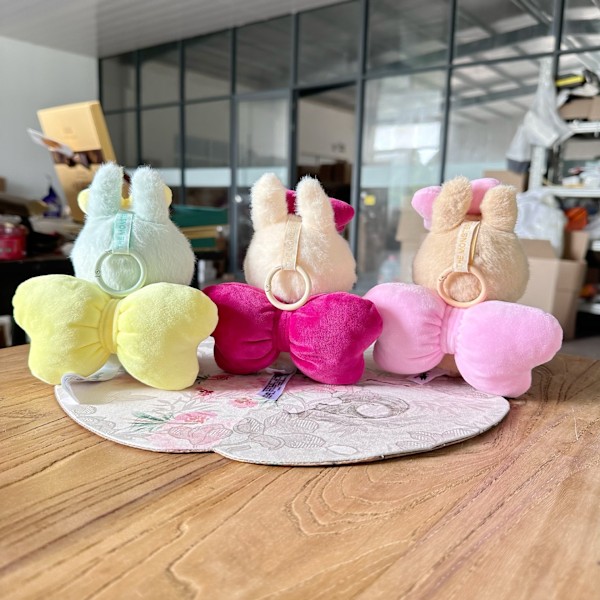 Labbuu Vingar och fjärilrosett, 17cm Labubu Mary Katt Klädset, Labubu Tillbehörsdräkt, Söta Kläder för Labubu Utklädning Yellow