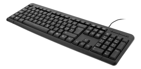 Tastatur, nordisk, USB, sort