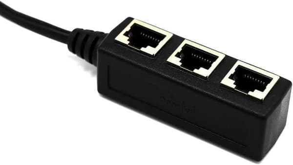 LAN Ethernet Hubb - RJ45 LAN Ethernet-nätverkssplitter - 3-i-1