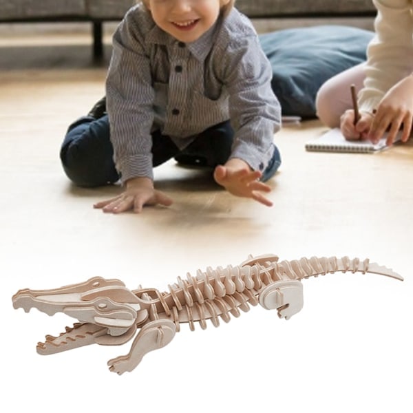 QU/3D Puinen palapeli Lelu Luova DIY Aivojumppa Eläinpalapeli Yli 6-vuotiaille lapsille 026