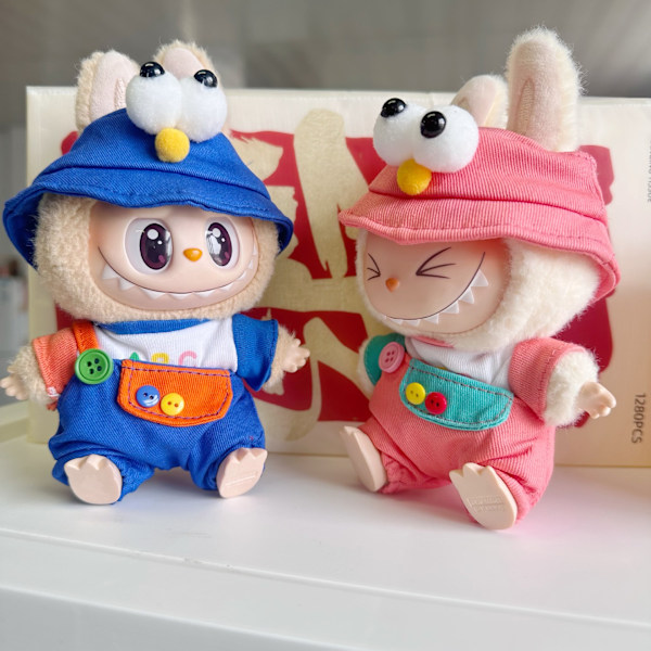 Kläder för Labubu, Blind Box Docka Labubu Kläder, Sesamfågel Klädset för LABUBU Docktillbehör - ENDAST KLÄDER_qd Pink sesame bird