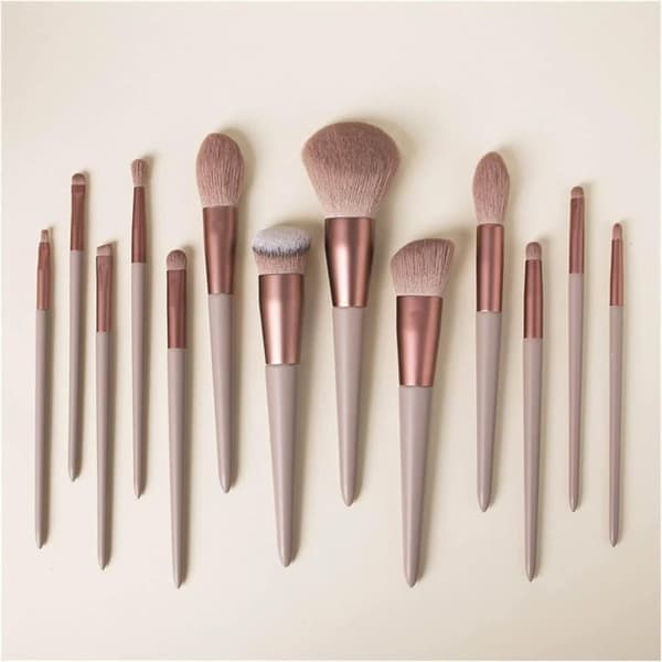 13x Makeupbørster med Opbevaringspose