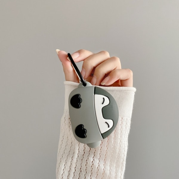 [QD] Airpod 3 Skal, Sött Tecknat Djur Silikonskal, 3D Roliga Mjuka Skal för Barn Pojkar Tonåringar Flickor (Q Grå Pingvin)
