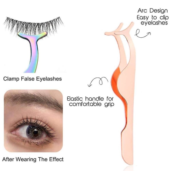 Sminksatser för ögonfransar, 4-delat set (ögonfransböjare, ögonfransförlängning, ögonbrynspincett, sax)