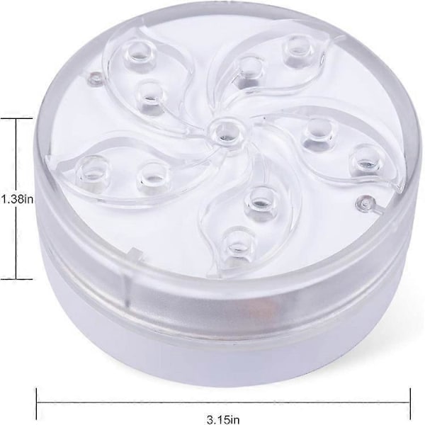 Sänkbar LED Poolbelysning med Trådlös Fjärrkontroll, Sugkoppar & Magneter (2 Lampor 1 Fjärrkontroll)_ufo