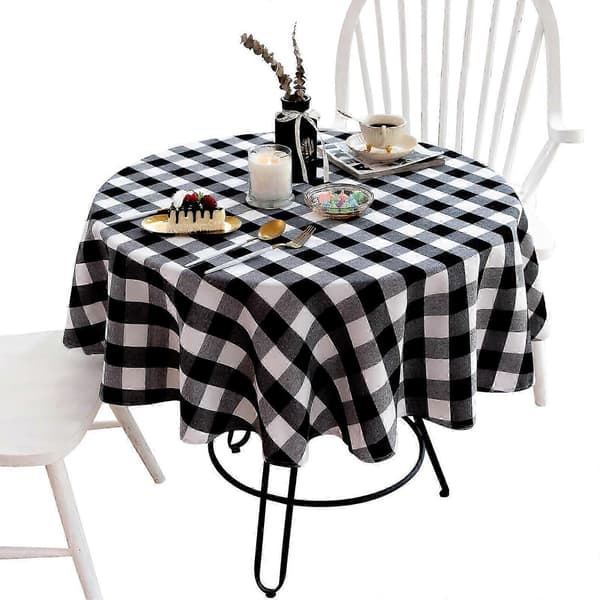 Round Tablecloth Party Wedding Tablecloth for Dining Room Kitchen 2024 New Red Red 100cm