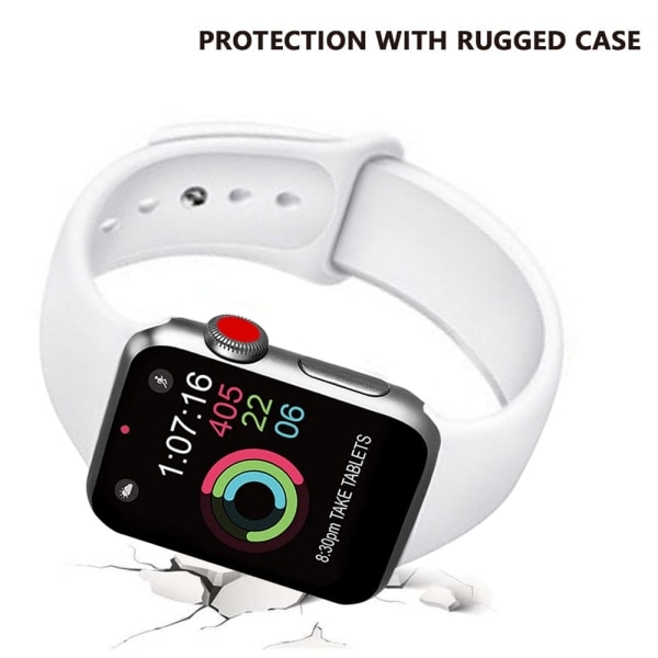 [QD] Urheiluranneke yhteensopiva 38-40 mm kellon kanssa, pehmeä silikoninen vaihtoranneke, urheiluranneke yhteensopiva iWatch Series 5/4/3/2/1 kanssa, S/M, M/L - Valkoinen