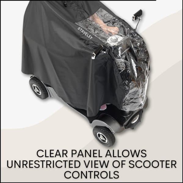 Rain Poncho for Mobility Scooter - Lightweight Model with Viewing Window