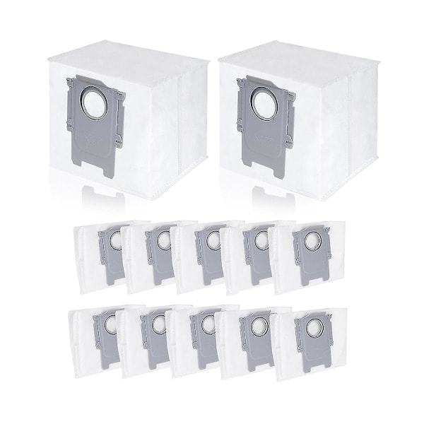 [QD] 12 stk støvsugerposer Erstatning for Roborock S8+ / S8 Pro Ultra / S7 MaxV Ultra / Q5 / Q5+ / Q7+ / Q7 Max+ støvsugerpose