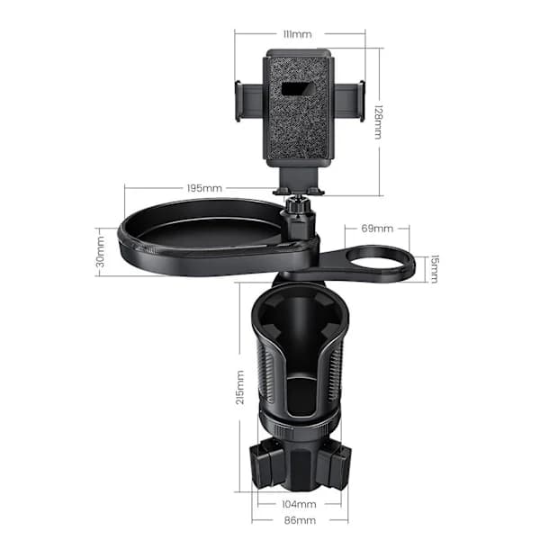 Bil Koppholder Ekspander Oppbevaring Drikke Organizer Lastebiler Telefonholder og Brett