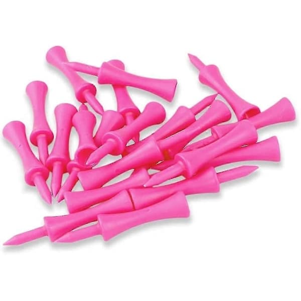 57mm Rosa Golfpegger i Plast, 100-pakning