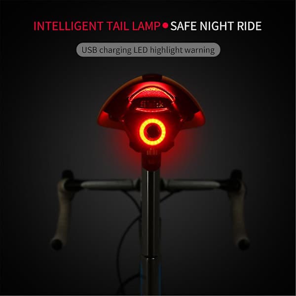 Cykel Bakljus Intelligent Induktionsbromsljus USB-laddning