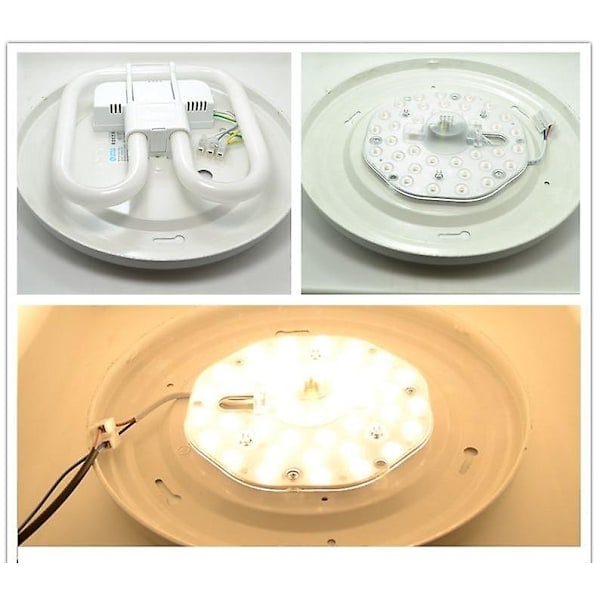 [QD] Rund LED-panel taklampe (12W hvit)