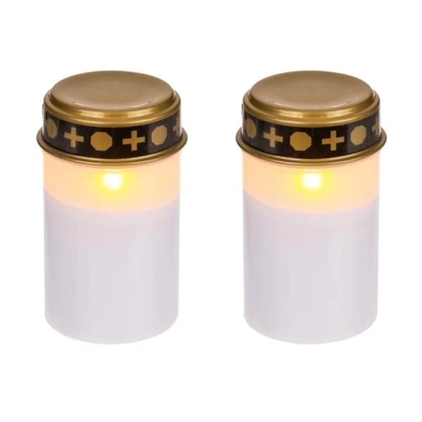 4-pakning - Gravlys LED / Lys - Lys for graver 1200 timer 2-pakning