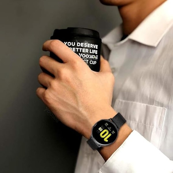 [QD] Urrem til Garmin Venu 2 Plus/Venu Sq/Vivoactive 5 / Vivomove 3, rustfrit stål metalnet 20 mm quick release armbånd