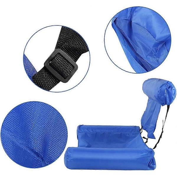 Multifunktionel Poolflyder, Komfortabelt Ergonomisk Design, Bærbar og Letvægt, Kølig Kropsdyppelse, Udendørs Poolfester (Jewel Blue)_FO