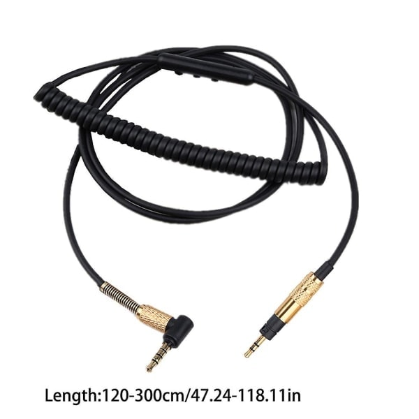 \"QD\" 3,5 mm-kontakt mikrofonkabel Hörlurskabel 1,2 m Sträcker sig till 2 m för Momentum 2.0 /-HD4.40 /4.50 /4.30i /-HD4.30G