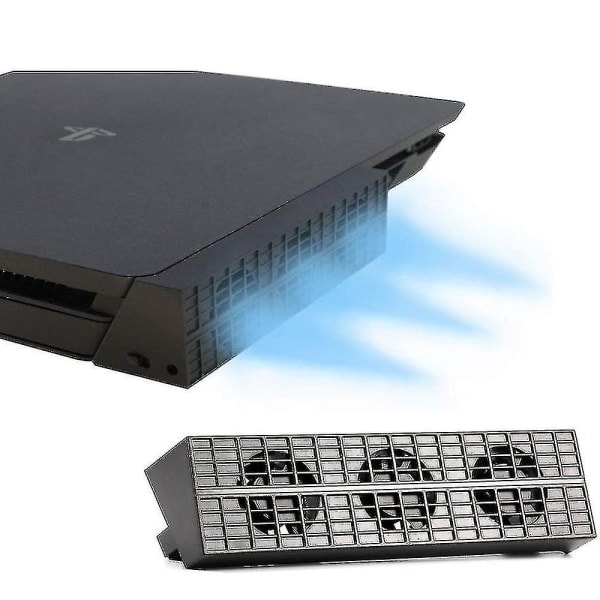 PS4 Slim Turbo Jäähdytystuuletin - Ulkoinen USB-jäähdytin automaattisella lämpötila-anturilla Playstation 4 Slimille
